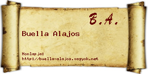 Buella Alajos névjegykártya